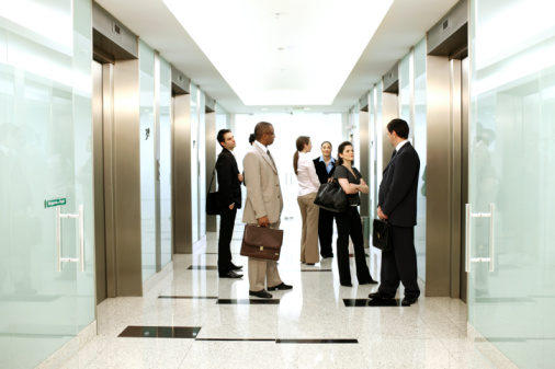 elevator etiquette while in line