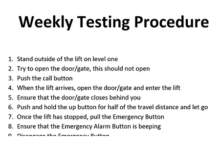 Weekly-Test-Procedure