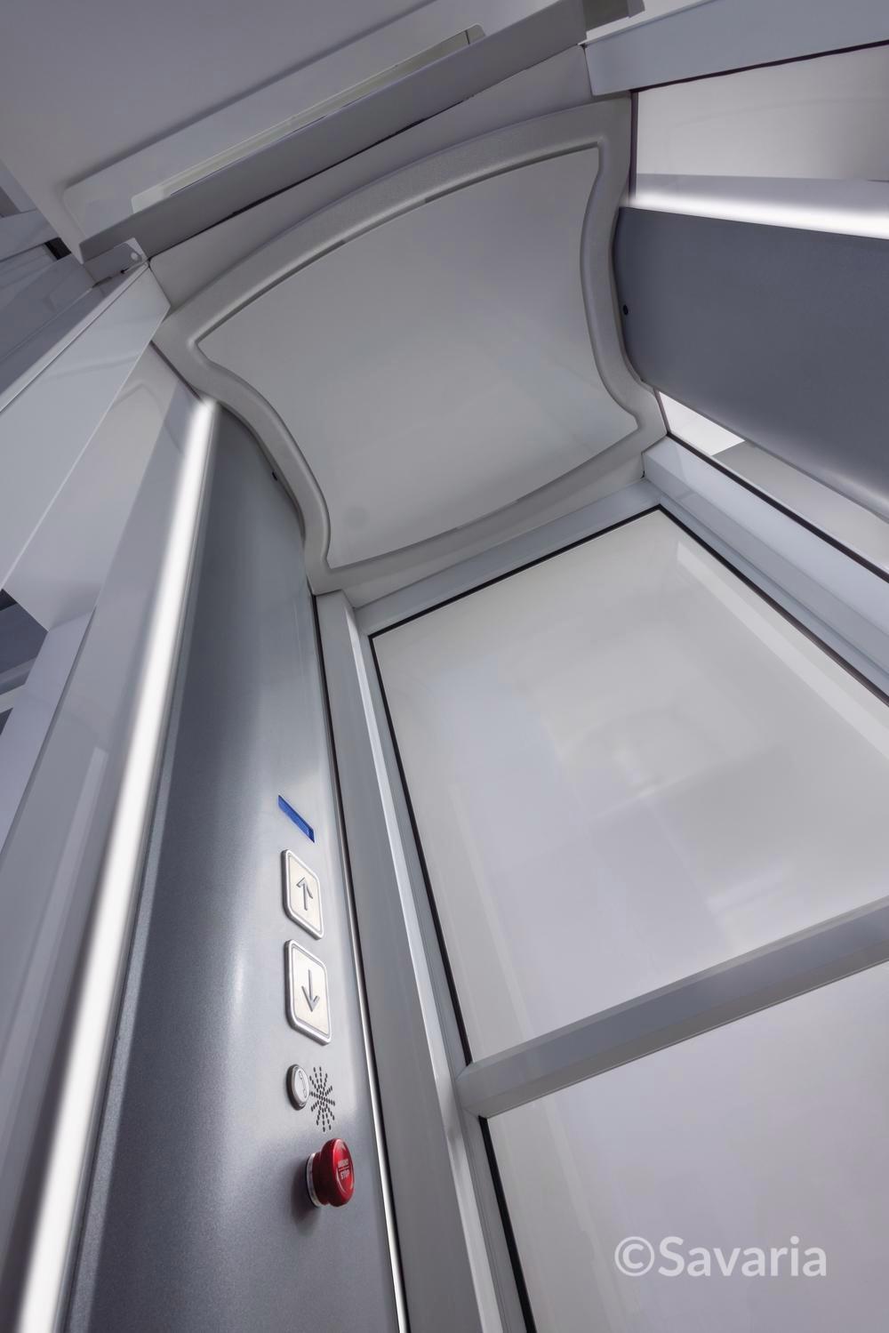 Luma lift showing ceiling and panels beauty  shot